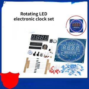 2024 DS1302 Obrotowy wyświetlacz LED alarm elektroniczny Moduł zegara Zestaw DIY Wyświetla