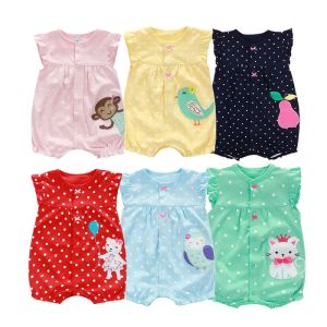 Capo maschera per bambini con un marchio singolare 2023 Brand Summer Girl, salti in cotone neonato per neonati per neonati abiti da bambino roupas menina