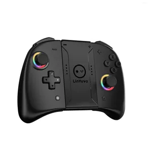 Spelkontroller Meteor Light Wireless Joy-Pad med 8 färg RGB-lampor för Switch/Switch OLED Programmerbar 6-axel Gyro Turbo Vibration