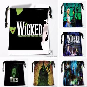 DrawString Custom Wicked Bags Travel Storage Mini Pouch Swim Traving Toy Bag Size 18x22cm#0412-11-109