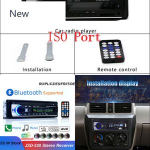 1 DIN CAR Radio Tape Cassette Recorder 12V In-Dash FM Stereo Mottagare USB AUX Input Multimedia Mp3 Player Bluetooth Autoradio