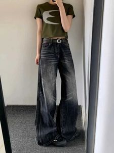 Women's Jeans HOUZHOU Y2k Vintage Baggy Jeans Woman Harajuku Korean Fashion Denim Pants Japanese 2000s Style Streetwear Trousers Goth Spring 240423