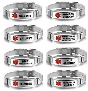 Pulseira de alerta médica de alerta de alerta médica de miçangas