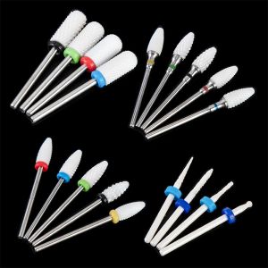 Bits Dmoley Ceramic Nail Drill Bit For Electric Manicure Drills Carbide Tungsten Machine Milling Cutter Nail Art Equipment Accessory