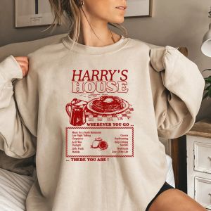 Polos Vintage Harry'nin Ev Parça Listesi Sweatshirt Harry'nin Ev Yeni Albüm Pullover Retro Hoodie HS TPWK Crewneck Sweatshirts