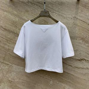 Женская футболка для футболок с футболкой для вышивки с короткими рукавами