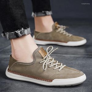 Casual Shoes Fashion High Quality Men Leather Low Top bekväm Senior Sneakers Shoe Luxury Oxford Soft Sole Outdoor
