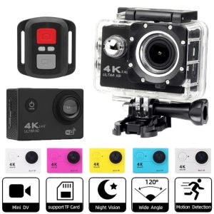 Cameras Ultra HD 4K / 60FPS WiFi 2.0 Mini Action Camera 170D Podwodna wodoodporna kamera nagranie wideo