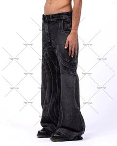 Herren Jeans schwere Industrie Y2K Punk Hip Hop Männer Frauen Streetwear Workwear Ripped Style Lose gewaschene Kleidung Bodenhose