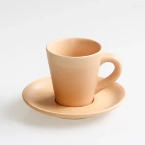 Tassen kleiner Mini-Kaffeetasse Europäische Keramik-Espresso-Duft-Teetassen Set Tassen Getränkeübung Küche Essbar Hausgarten