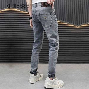 High-End-Jeans Herren Trendy Marke Leichtes schlankes Fit Spring Frühling High-End Casual Hosen Sommerstil