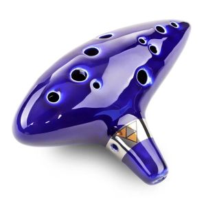 Strumento Ocarina Strumento 12 buche in ceramica flauto di zolda tempo in alto C Inspirato tempo musicale strumento per i principianti accessori per principianti