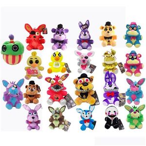 Plush dockor P Toy 15cm 25 cm Freddy Doll Gold Fazbear Mangle Fox Bear Bonnie Animal Childrens Födelsedag Christmas Gift Drop Delivery T Dhzet