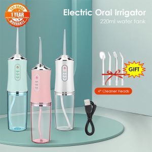 Irygatory doustna doustna woda woda Flosser przenośne czyszczenie zębów Hine 220 ml irygator skaler USB Dental Irrigator do zębów