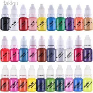 ボディペイントオフィールウォーターベースエアブラシ爪爪の爪芸術ポリッシュ用アクリルペイント10ml/ボトルエアブラシネイルペイント30色TA098 D240424を選択する