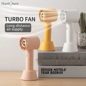 Other Appliances USB rechargeable lightweight handheld turbo electric fan with 3 adjustable gears portable mini air cooling fan 1200mAh battery J240423