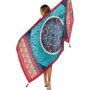 90x180cm Twill Cotton Pareo Beach Coverup stor klänning Bikini Badning Badkläder Cover Up Sarong Wrap Scarf 240416