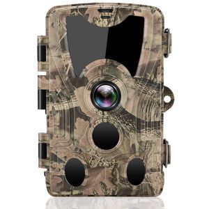 Cameras Outdoor Wildlife 20MP HD 1080P Trail Camera Night Vision 120 Detecting Range IP66 Waterproof Wildlife Trap Scouting Game Cam