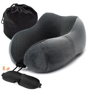 Massager a forma di memory foam cuscini per collo morbido cuscino da viaggio massaggio cuscinetto per aereo addormentato cuscinetto cuscinetto cuscino cervicale