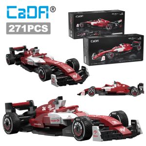 Blocks CADA 1:24 Alpha Romeo 2022 F1 Carro de corrida C42 Modelo de carro esportivo Bloco de construção City Racing Car Bricks Toys for Kid Gifts