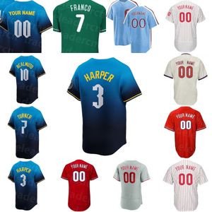 2024 City Connect Baseball Jersey Trea Turner Harper Bryson Stott Kyle Schwarber J.T.Realmuto Alec Bohm Nick Castellanos Aaron Nola Zack Wheeler Mike Schmidt