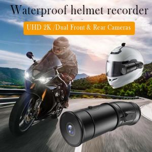 Telecamere per casco 2K Camera WiFi Dual UHD 2K Wedable Bike Bicycle Action Cam impermeabile per moto DVR Dash Cam Vlog Vlog Registratore