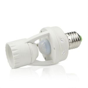 E27 SCREW SOCKET GULB HALLERS Hög känslighet Pir Human Body Motion Sensor LED -lampa med kontrollomkopplare Baser272h