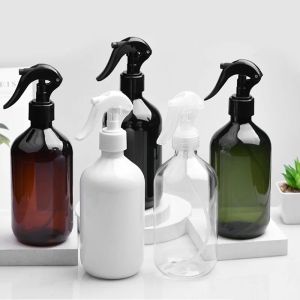 Garrafas 300ml 500ml x 12pc de névoa vazia Trigger Bottle Plástico Cuidado Pessoal Cuidado Cosmético Garrafas Recipientes de Spray de Mébitos Branco Marrom