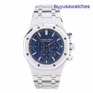 AP Calendar Wrist Watch Royal Oak 26320 Automatic Mechanical Mens Watch Diameters 41mm Deep Blue Dial With Large Plaid Decorative Dial Discontinued