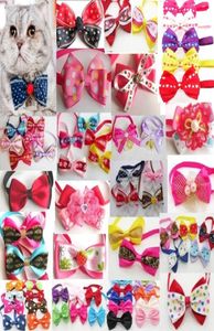 50pcslot Dog Apparel Pet Puppy Cat Cite Bow Gine Supties Suptye Dog Grooming Products смешанный стиль LY029345188