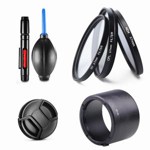 Filters 43mm Filter Kit Uv Cpl Nd4 Es60 Lens Hood Cap Cleaning Pen for Canon Efm 32mm F/1.4 Stm Lens on Eos M200 M100 M50 M6 Mark Ii