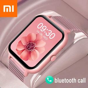 Wristwatches Xiaomi Call Smart Watch Women Custom Dial Smartwatch For Android IOS Waterproof Bluetooth Music Watches Touch Bracelet Clock 240423