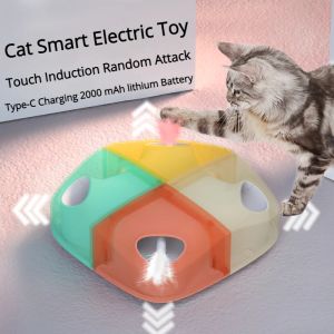 Toys Tanu New Electric Cat Toy Cat Box Interactive Smart provocação de gato brinquedo Ai Ai Bionic Indução Inteligente Toy de carregamento USB