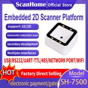 Muhafaza Scanhome Sabit Gömülü Barkod Scannermin Platformu Barkod Okuyucu USB Seri RS232 Ağ WiFi 485 Çok yönlü SH7500