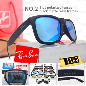 Top Quality Fashion 55mm JUSTIN 4165 Polarized Sunglasses Men Women Sunglasses Nylon Frame Sun Glasses with Accessories
