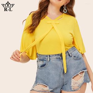 Women's T Shirts Women Short Sleeve Top With Bow Knot