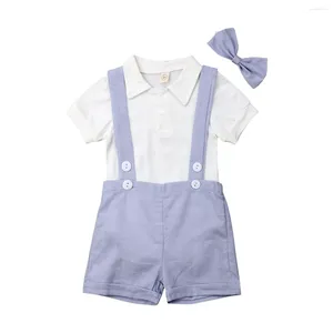Kleidung Sets Säuglinge Baby Boy Sommer kurzärmelig Hemd Shorts Set 2 -Stück Outfits Strampler Jumpsuit Overgut
