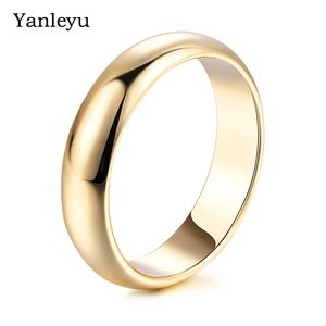 Yanleyu Luxus 18K Gold Color Engagement Schmuck Ehering -Paar Ringe für Männer und Frauen Jubiläum Geschenkgroßhandel PR426 240411