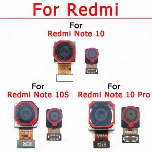 Kablar Original bakre främre kamera för Xiaomi Redmi Note 10 Pro 10s S Frontal Back Small Selfie Camera Module Repartement Reservdelar