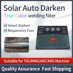 Filtros Acessórios de soldagem Solar escurecimento automático Filding de cor verdadeira/lente da máquina de soldagem de tampa de soldador Tig MMA Mig Mag