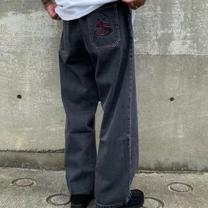 Прямые джинсы мужчины и женщины американский скейтборд нишевой пары брюк Trend Trend Loose Emelcodery Street 240420