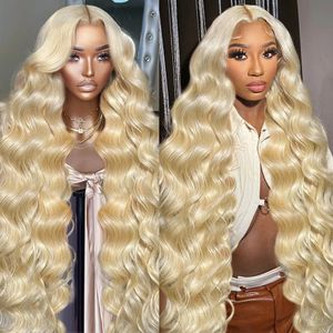 Luvin Brazilian 30 40 Inch 613 Honey Blonde Color 13x6 Lace Front s 250% Body Wave 13x4 Lace Frontal Human Hair For Women 240408