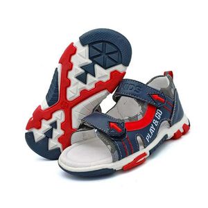 Sandals Fashion 1 Pair Summer Boy PU Leather Orthopedic Arch Support Sandals Scarpe per bambini 240423