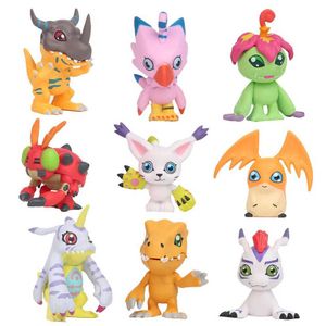 Figuras de brinquedo de ação 9pcs/set Anime Digital Monster Digimon Figura de ação fofa Toys T240422