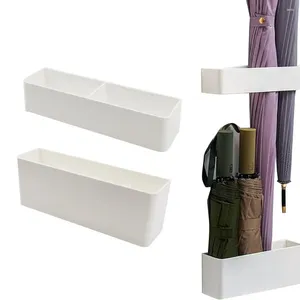 Kitchen Storage Wall Mounted Umbrella Rack Convenient Removable Shelf Holder Plastic Puncture Free Barrel