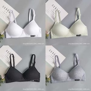 Underwear Cotton AB Cup Bra Wireless Gathered Comfort V Brassiere Push Up Lingerie Bralette for Women Seamleass 220311 ssiere lette