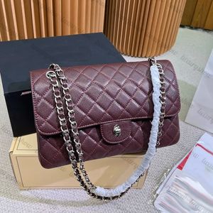 CF Designer Shoulder Bags For Women Caviar Leather Classic Chain Messenger Bag Lady Luxury Crossbody Flap Underarm Bag