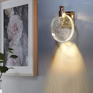 Duvar lambası Modern Kristal Işıklar Başucu Sconce Yemek/Oturma Odası Banyo Ev Dekoru Kapalı Yatak Odası Işık