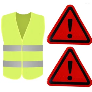 Motorcycle Apparel Car Safety Warning Reflective Strip Vest Easy To Put On And Take Off Emergency