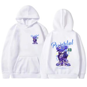 Şık oyuncak ayı çocuk sevimli baskı kapüşonlu kadınlar karikatür konforlu hoodies yeni polar sokak kıyafetleri gündelik kadın kazak